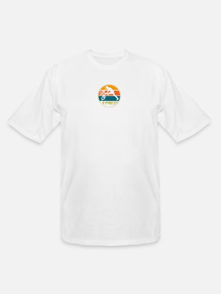 Retro Sunset BMX Rider - Men's Tall T-Shirt - white
