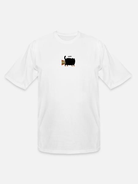 Black Cat Nope - Men's Tall T-Shirt - white