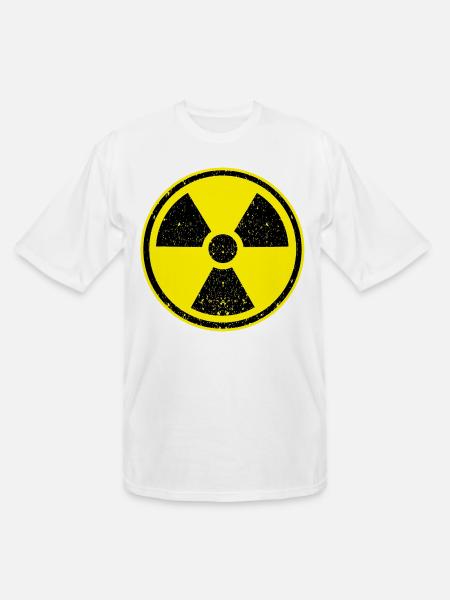 Nuclear Radiation symbol - Men's Tall T-Shirt - white