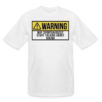 Hiking Hiking - Men's Tall T-Shirt - white - Front - Brady (186cm)