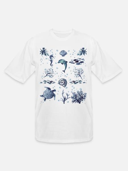 Under the Ocean - Men's Tall T-Shirt - white