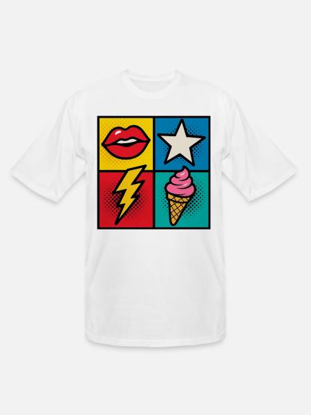 Kiss & Cone Pop - Men's Tall T-Shirt - white