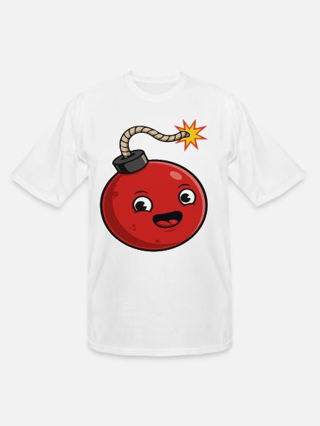 Playful Cartoon Bomb Design - Men's Tall T-Shirt - white