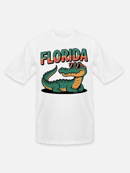 Florida Alligator - Men's Tall T-Shirt - white