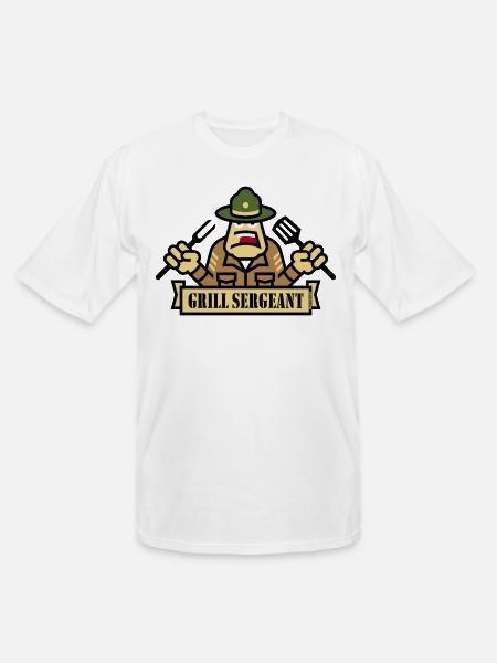 Grill Sergeant (Grilling / BBQ / Barbecue) - Men's Tall T-Shirt - white