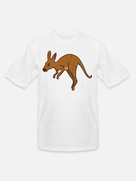 Rustic Kangaroo Jump - Men's Tall T-Shirt - white