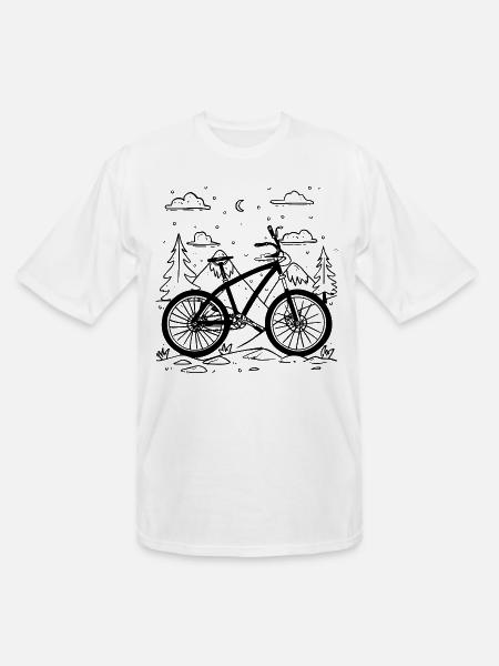 Mountain Biking Comic Style - Men's Tall T-Shirt - white