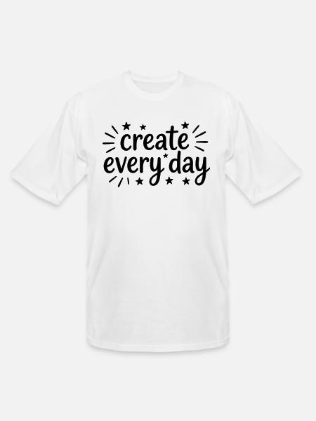 Create Every Day Hand Lettering - Men's Tall T-Shirt - white