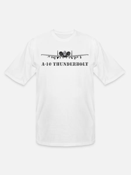 A10 Thunderbolt Frontline Print - Men's Tall T-Shirt - white