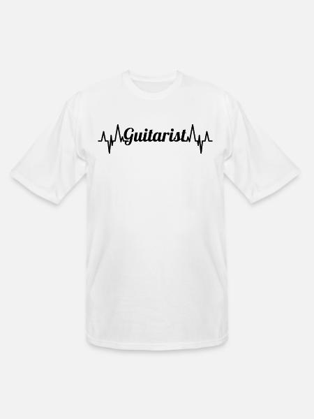 Guitarist ECG Heartline - Men's Tall T-Shirt - white
