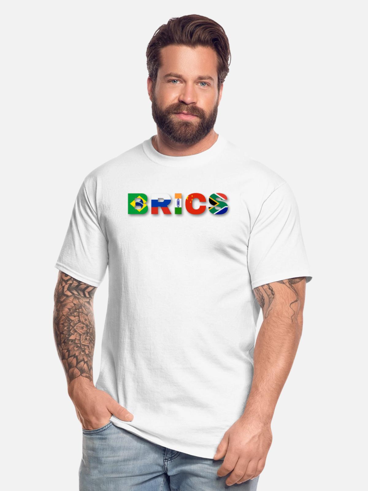 Brics - Men's Tall T-Shirt - white - Front - Brady (186cm)
