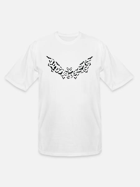 Bat Halloween Bats Silhouette - Men's Tall T-Shirt - white