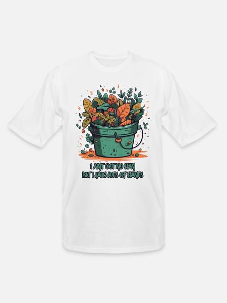 Bucket Overflowing with Plants - Men's Tall T-Shirt - white