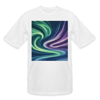 northern lights Pixels - Men's Tall T-Shirt - white - Front - Brady (186cm)