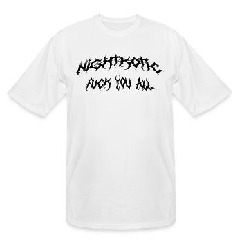 Nigtkotic Fuck you all - Men's Tall T-Shirt - white - Front - Brady (186cm)