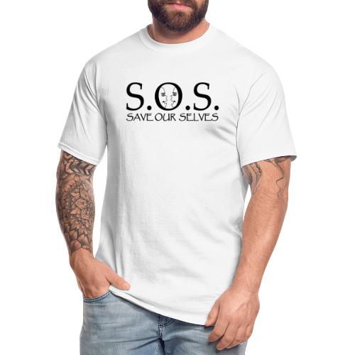 SOS Black on Black - Men's Tall T-Shirt