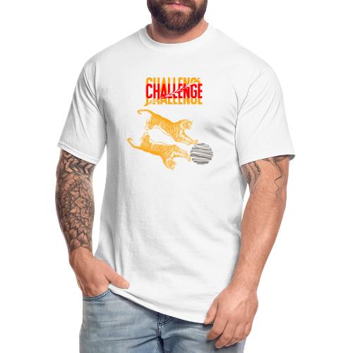 Double tiger fashion, jungle feline animals. - Men's Tall T-Shirt
