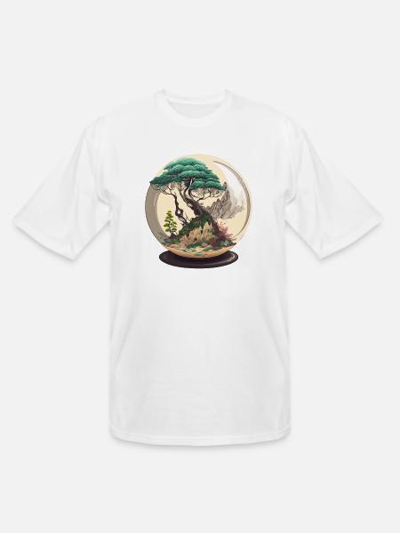 Bonsai Tree Terrarium - Men's Tall T-Shirt - white