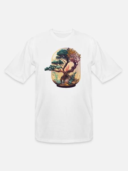 Bonsai Tree Terrarium - Men's Tall T-Shirt - white