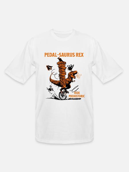Pedal-Saurus Rex – Ride Prehistoric - Men's Tall T-Shirt - white