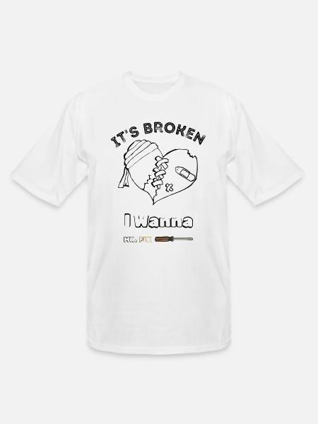 My heart is broken - Men's Tall T-Shirt - white