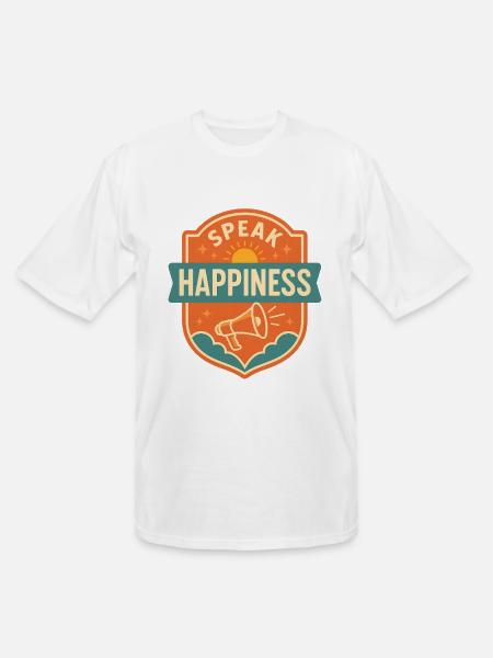 Speak Happiness - Men's Tall T-Shirt - white