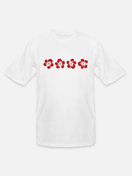hawaii hibiscus flower - Men's Tall T-Shirt - white