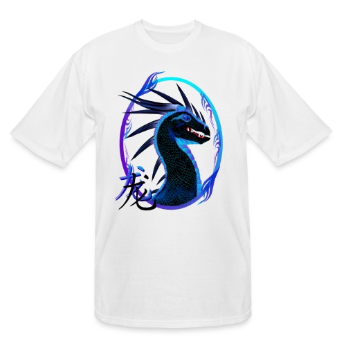 Horned Black Dragon and Symbol - Men's Tall T-Shirt