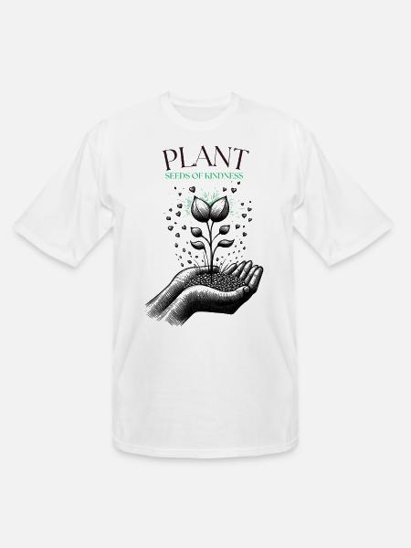 Plant Seeds of Kindness - Men's Tall T-Shirt - white
