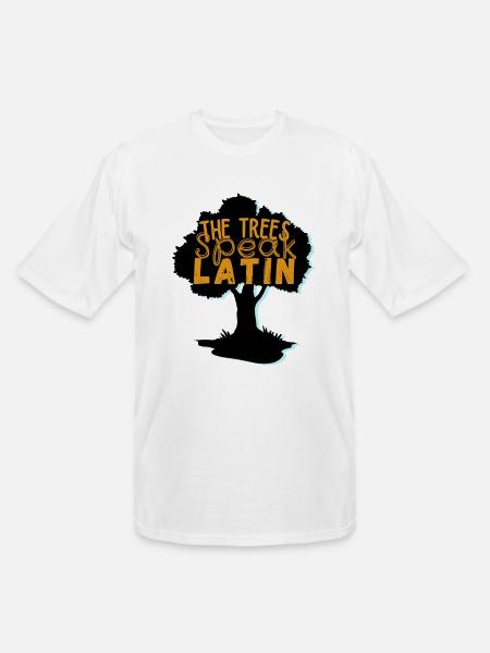 The trees Speak Latin - Men's Tall T-Shirt - white