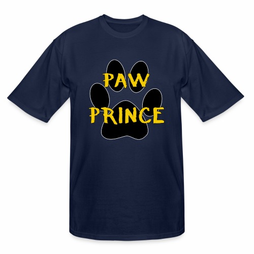 Paw Prince Funny Pet Footprint Animal Lover Pun - Men's Tall T-Shirt