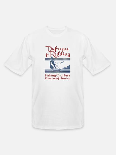 Dufresne and Redding Fishing Charters - Men's Tall T-Shirt - white