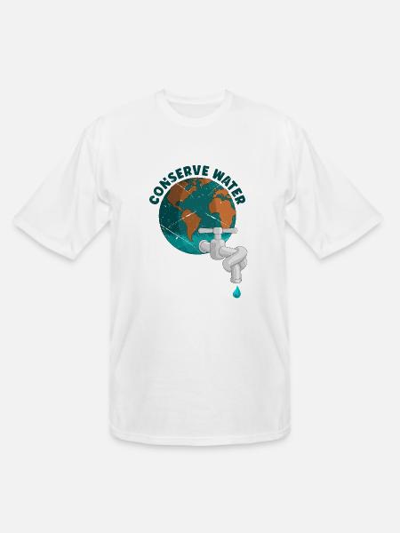 Conserve Water - water - Men's Tall T-Shirt - white