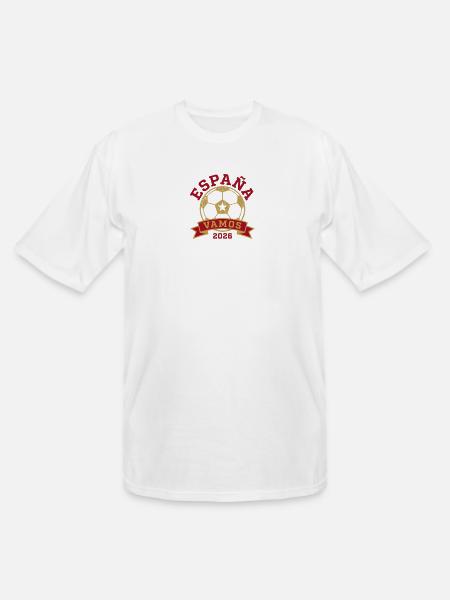 España Vamos 2026 Gold Emblem - Men's Tall T-Shirt - white