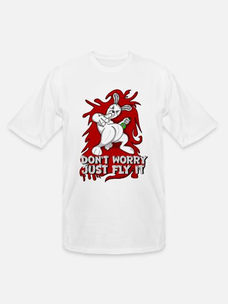 Badass bunny just fly it - Men's Tall T-Shirt - white