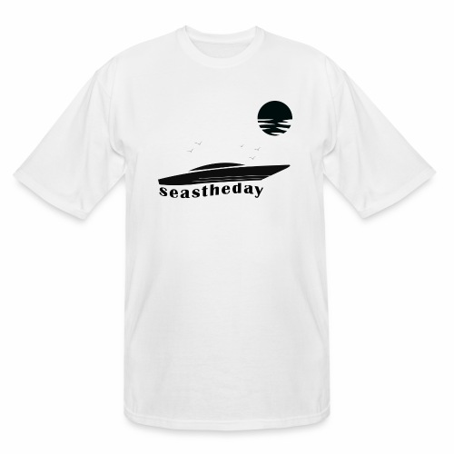 Seas the Day Maritime Speedboat Powerboat Boater. - Men's Tall T-Shirt