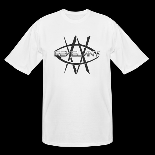 Revelant eye and text logo, black. - Men's Tall T-Shirt