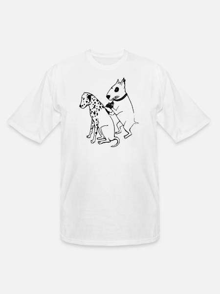 DALMATIAN DOG, TATTOO - Men's Tall T-Shirt - white