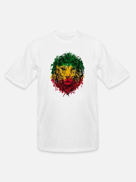 Africa map rasta lion - Men's Tall T-Shirt - white