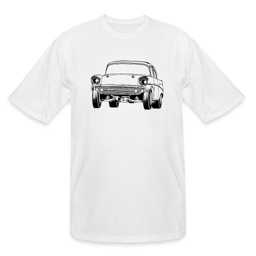 Gasser Up 1957 Chevy Drag Car - Men's Tall T-Shirt