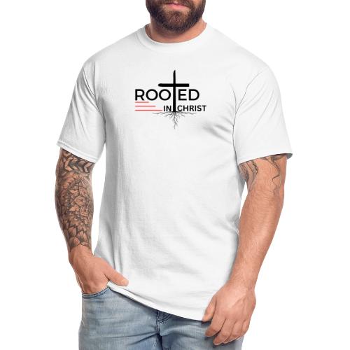 Rooted in Christ - Colossians 2:7 - Men's Tall T-Shirt