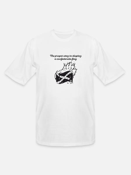 Burn the Confederate Flag - Men's Tall T-Shirt - white