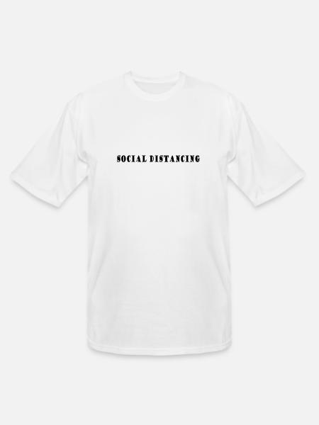 Social Distancing - Men's Tall T-Shirt - white