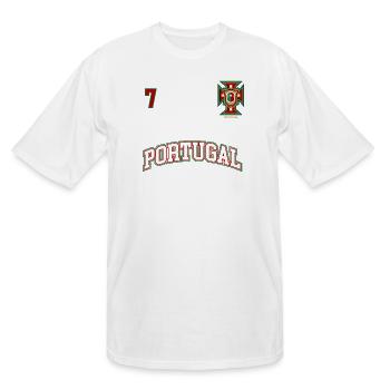 Portugal Number 7 Soccer Team Sports Portuguese Fl - Men's Tall T-Shirt - white - Front - Brady (186cm)