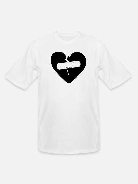 broken hearted - Men's Tall T-Shirt - white