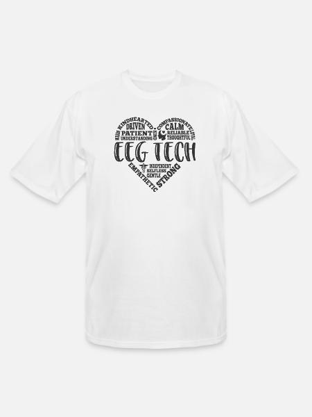 EEG Tech, electroencephalograph - Men's Tall T-Shirt - white