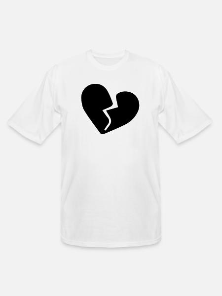 broken heart - Men's Tall T-Shirt - white