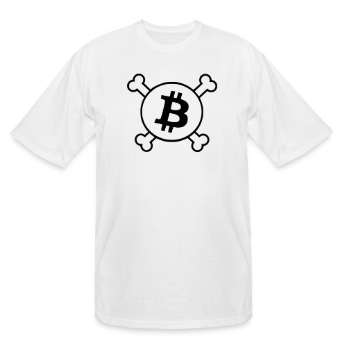 btc pirateflag jolly roger bitcoin pirate flag - Men's Tall T-Shirt