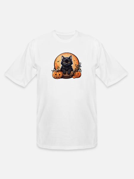 Halloween Cat - Men's Tall T-Shirt - white
