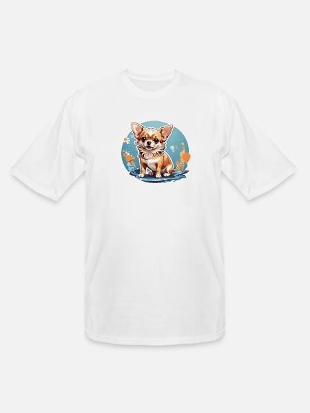 Lovely Chihuahua Dog - Men's Tall T-Shirt - white